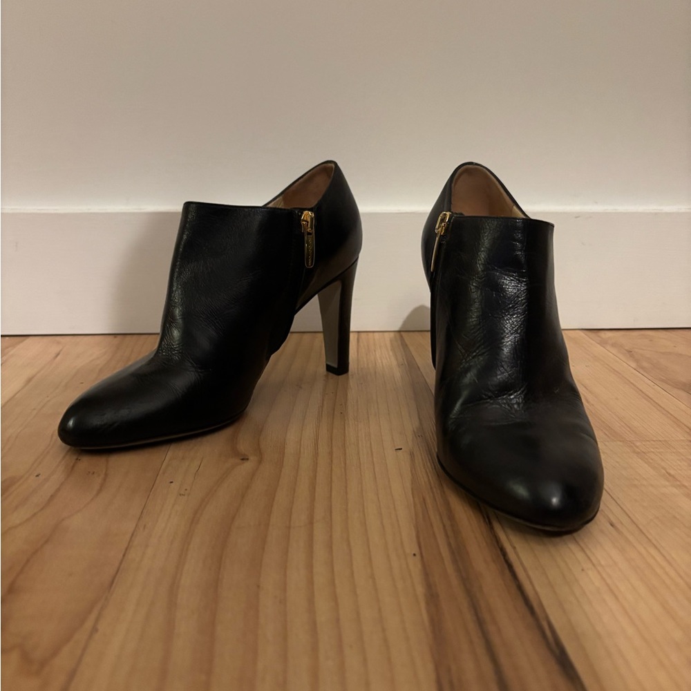 Sergio Rossi Black Leather Ankle Boots